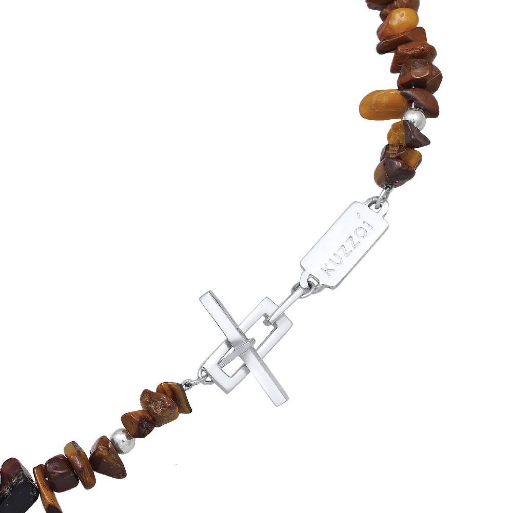 Kuzzoi Halskette Edelstein Splitter | Tigerauge (Braun) Kauf eins, bekomm eins gratis