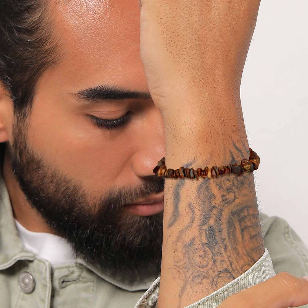 Kuzzoi Armband Splitter Natur | Tigerauge Edelsteine Tägliche Deals