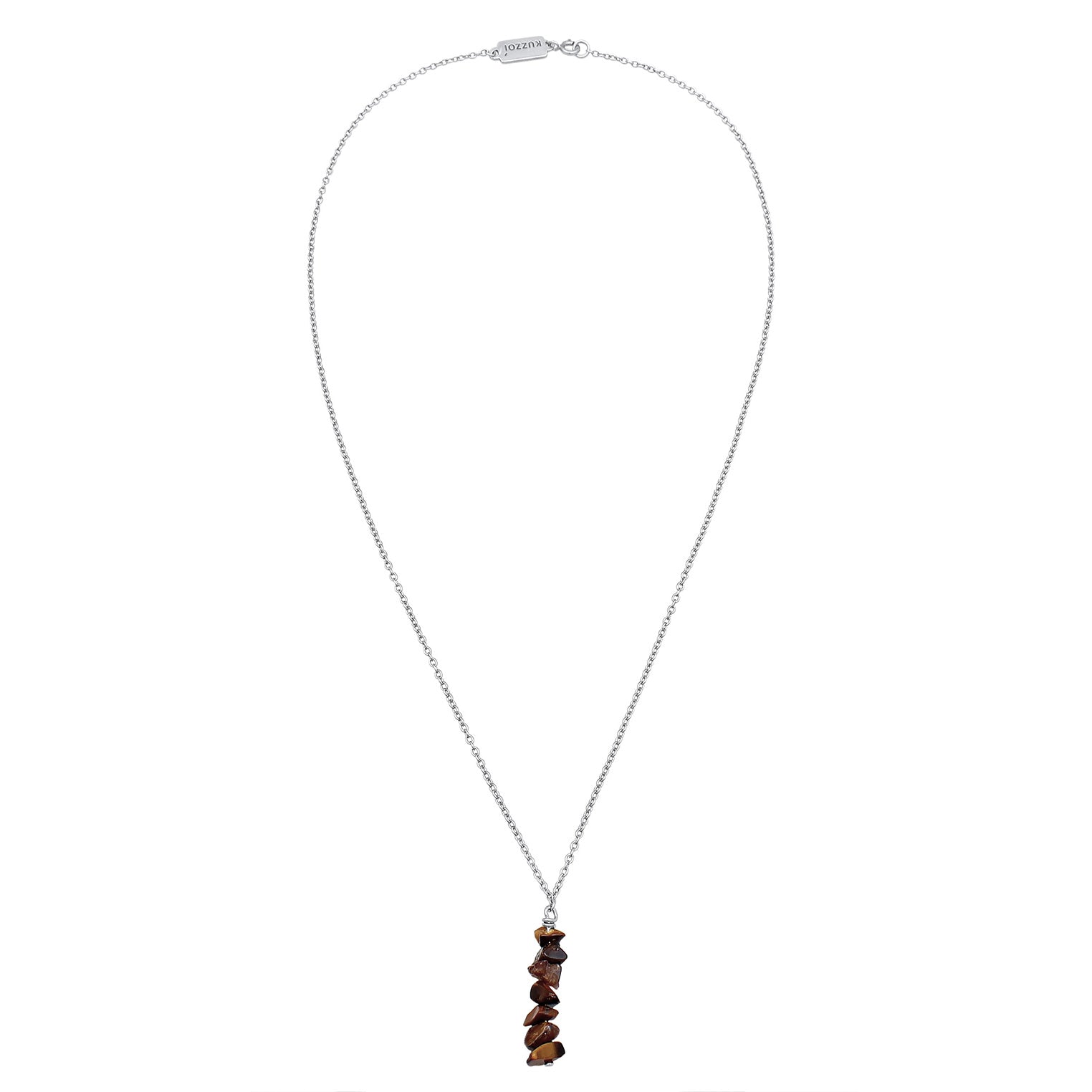 Kuzzoi Halskette Edelstein Anhänger | Tigerauge Super Sparpreis