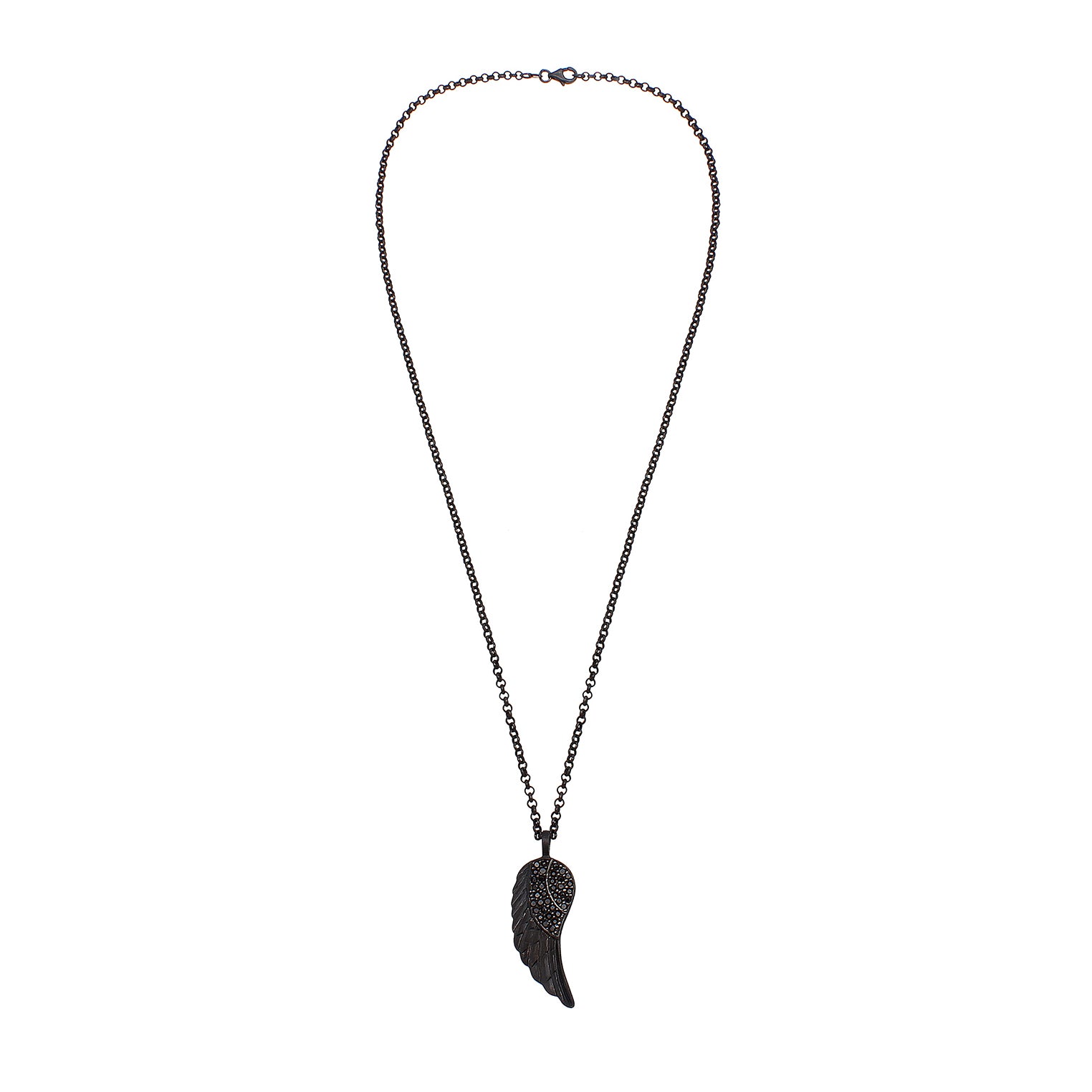 Kuzzoi Halskette Flügel | Zirkonia (Schwarz) Discount Store für neue Produkte