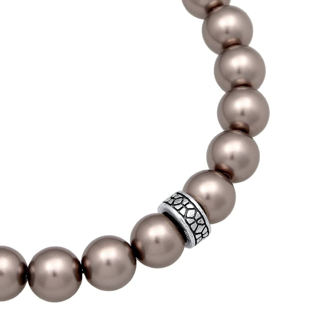 Kuzzoi Armband Beads Elegant | Glasperlen (Grau) Auslauf