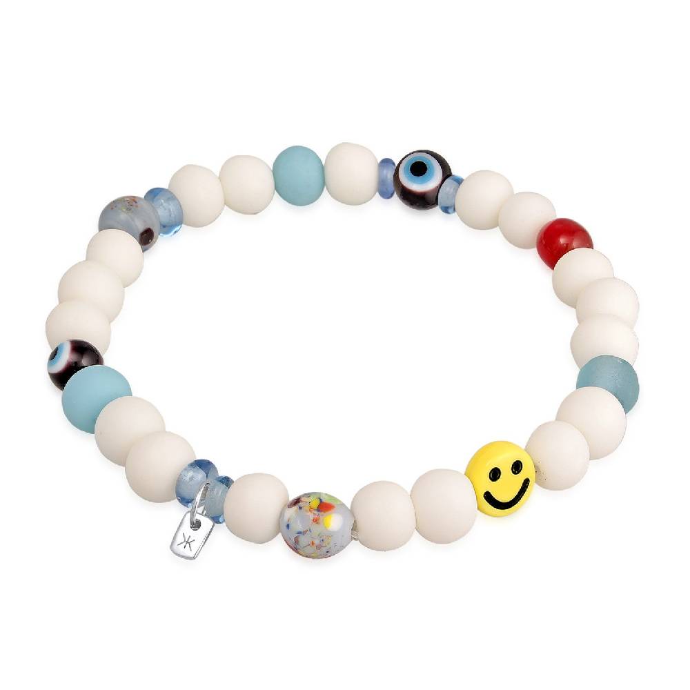 Kuzzoi Armband mit Smiling Face | Harzperlen Heißer Verkauf