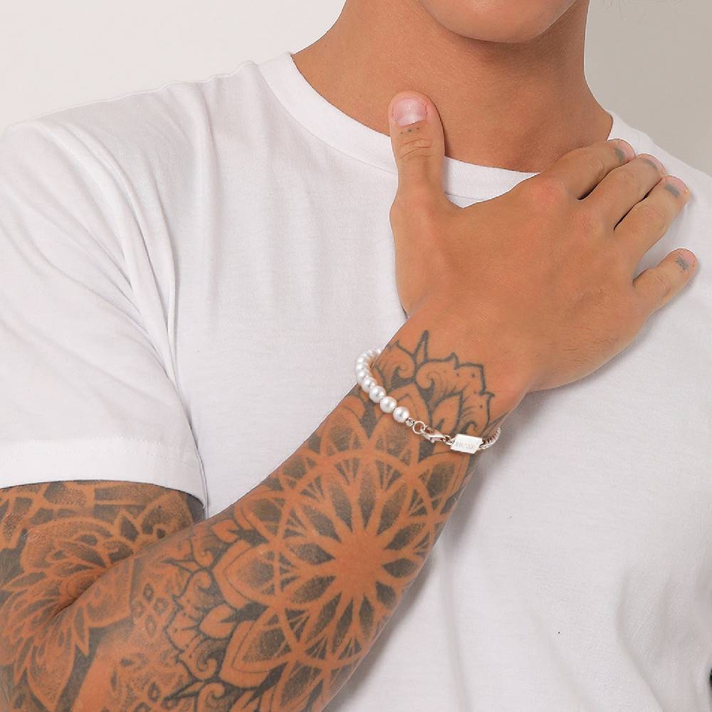 Kuzzoi Panzer-Armband | Muschelkernperlen Exklusive Angebote