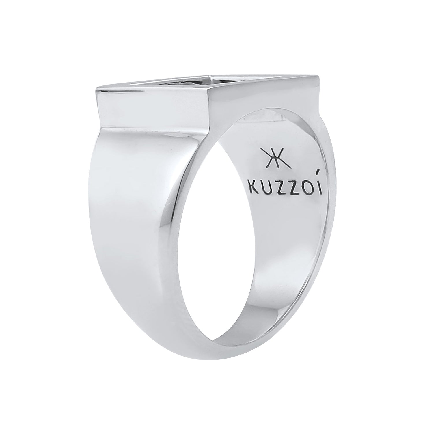 Kuzzoi Siegelring Rechtecker Minimal Kostenloser Versand international