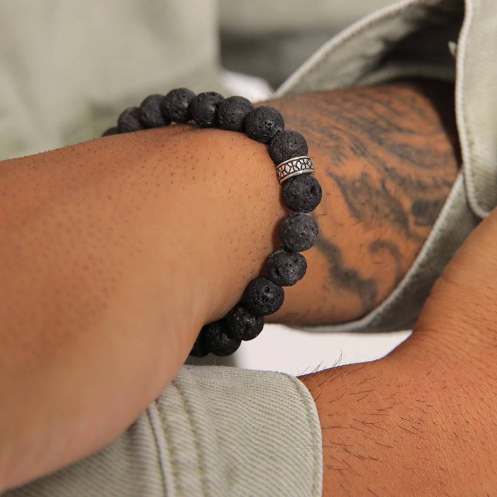 Kuzzoi Armband Vintage | Lava Perlen (Schwarz) 2025