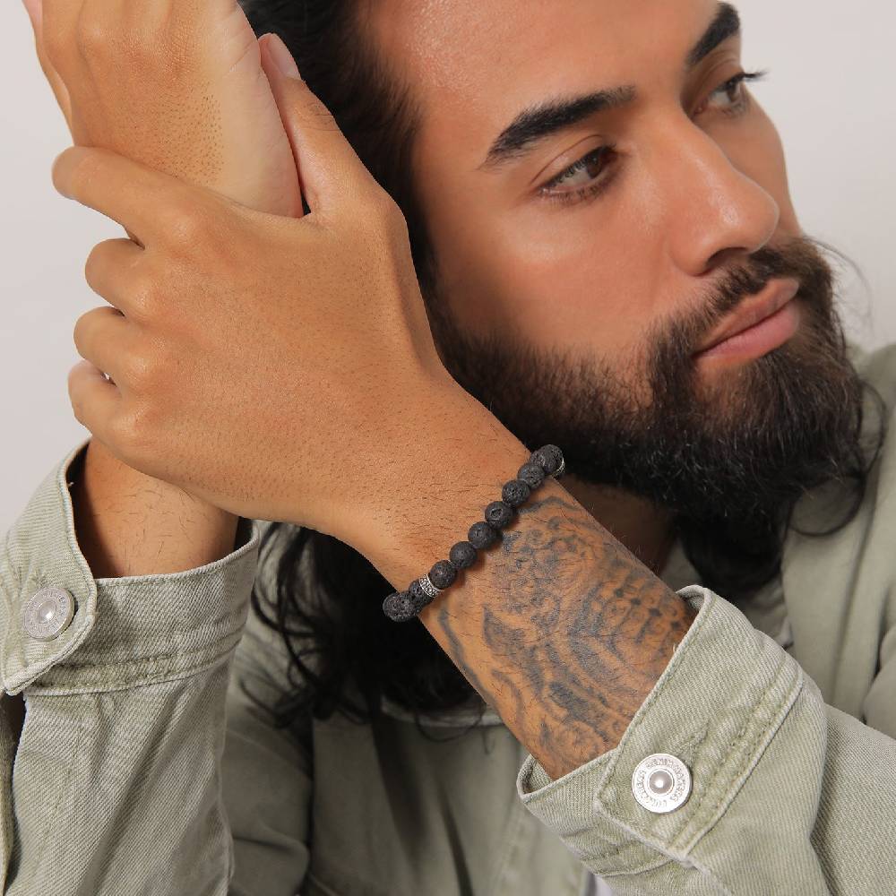 Kuzzoi Armband Vintage | Lava Perlen (Schwarz) 2025