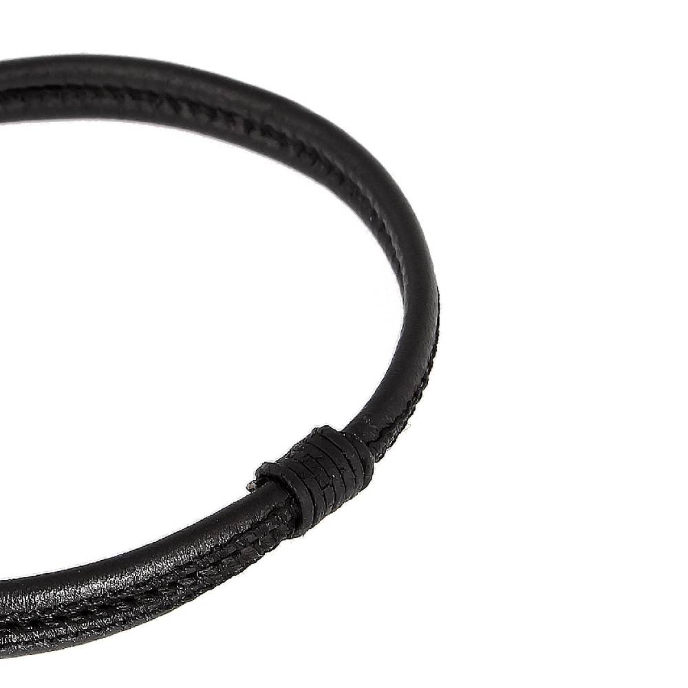 Kuzzoi Armband Haken | Leder (Schwarz) Exklusive Angebote