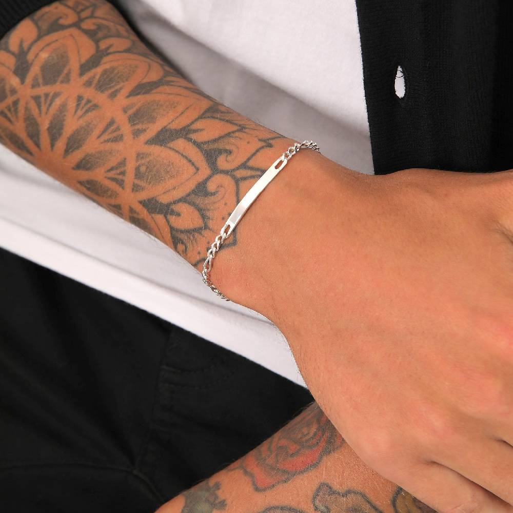 Kuzzoi Figaro-Armband ID Platte Tiefpreis