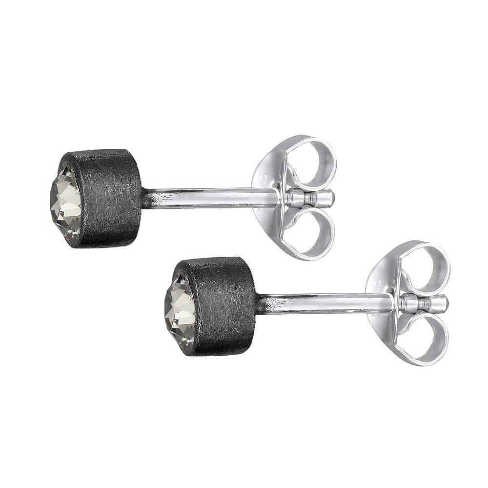 Kuzzoi Ohrstecker Rund | Kristall (Grau) Wochenangebot