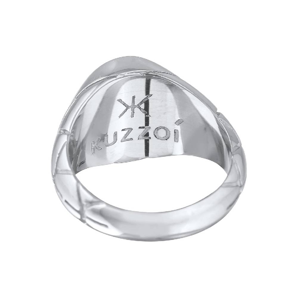 Kuzzoi Siegelring Elegant | Emaille (Blau) Bis zu 60% Rabatt