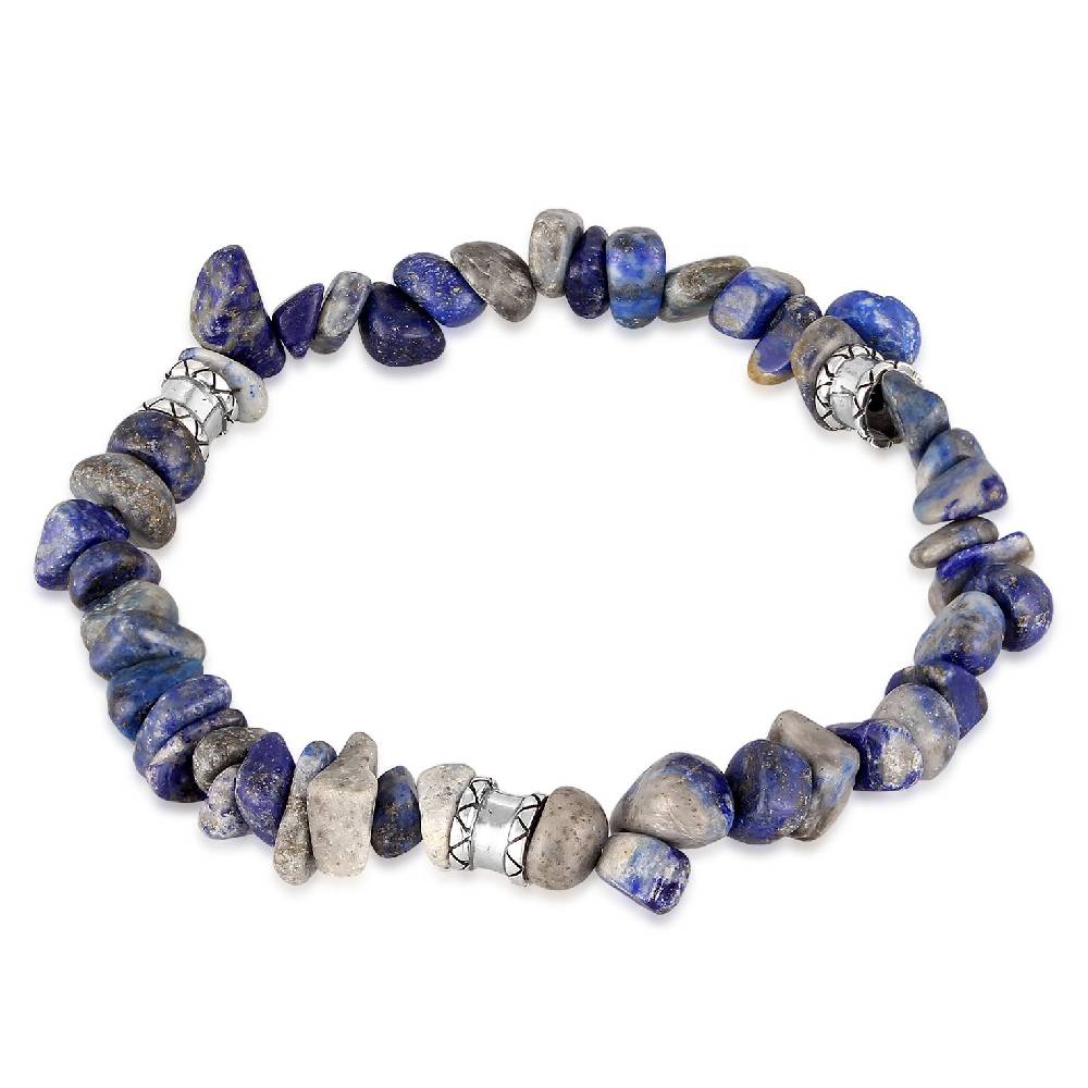 Kuzzoi Armband Beads Vintage | Lapiz Lazuli Steine (Blau) Bis zu 65% Rabatt