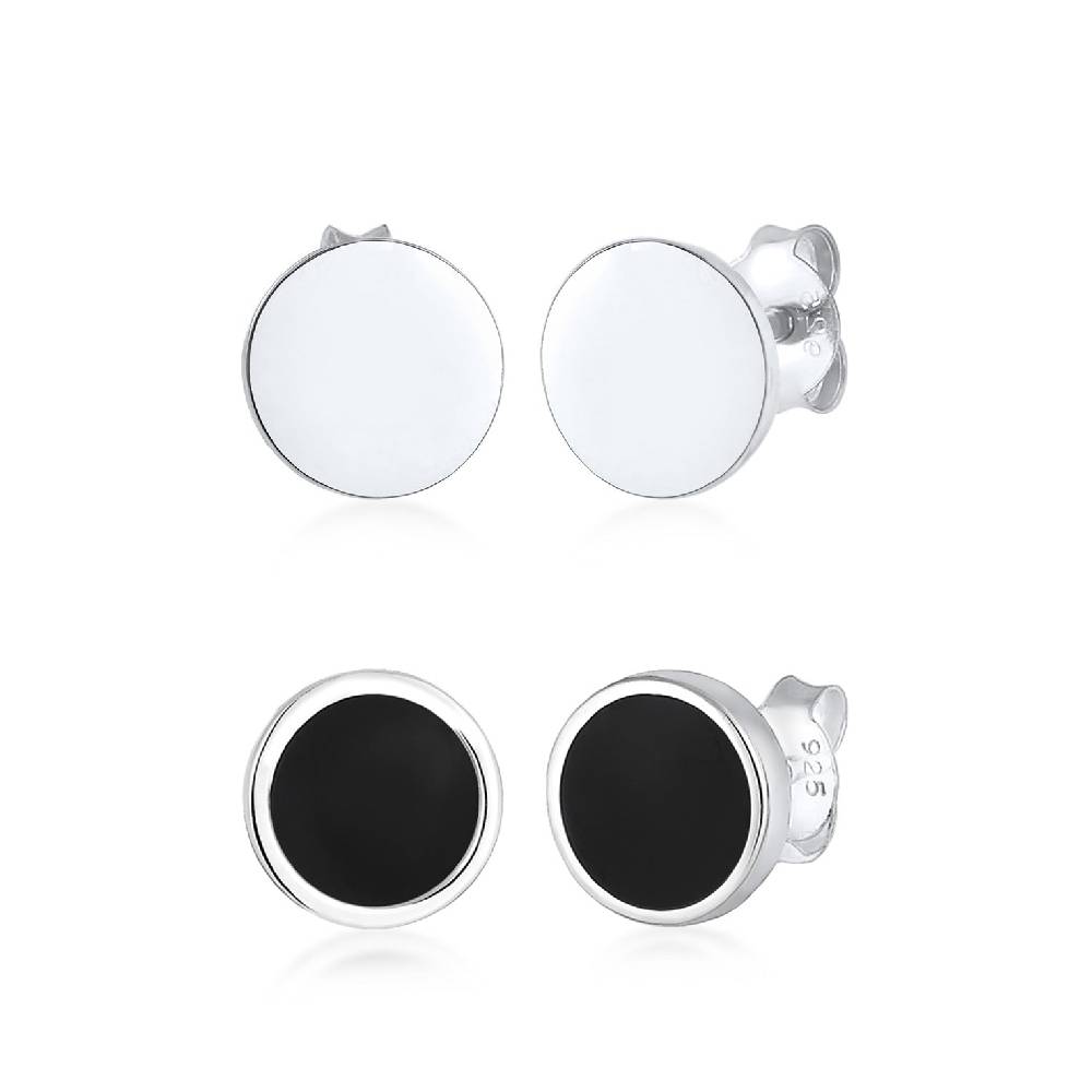 Kuzzoi Ohrringset Geo Rund | Emaille Bis zu 55% Rabatt