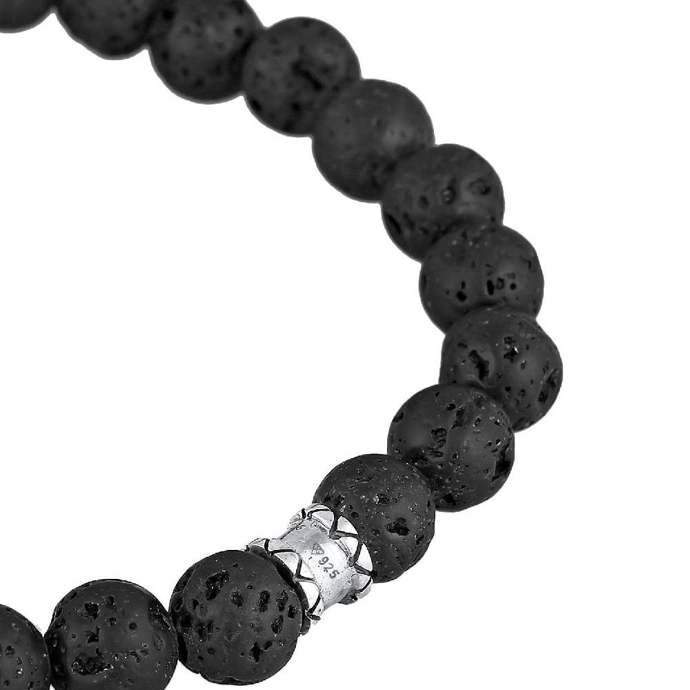 Kuzzoi Armband Totenkopf | Lava Perlen Günstig kaufen