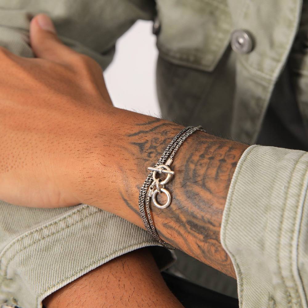 Kuzzoi Armband Kordelkette T-Bar Versandkostenfrei
