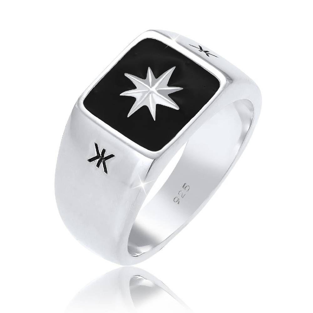Kuzzoi Siegelring Stern | Emaille Cyber Monday