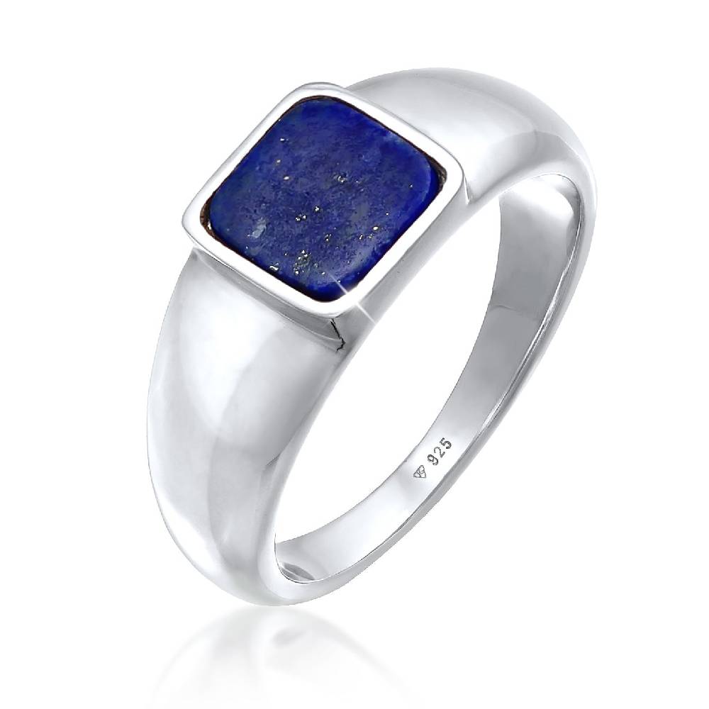 Kuzzoi Siegelring Quadrat | Sodalith (Blau) Lagerräumung