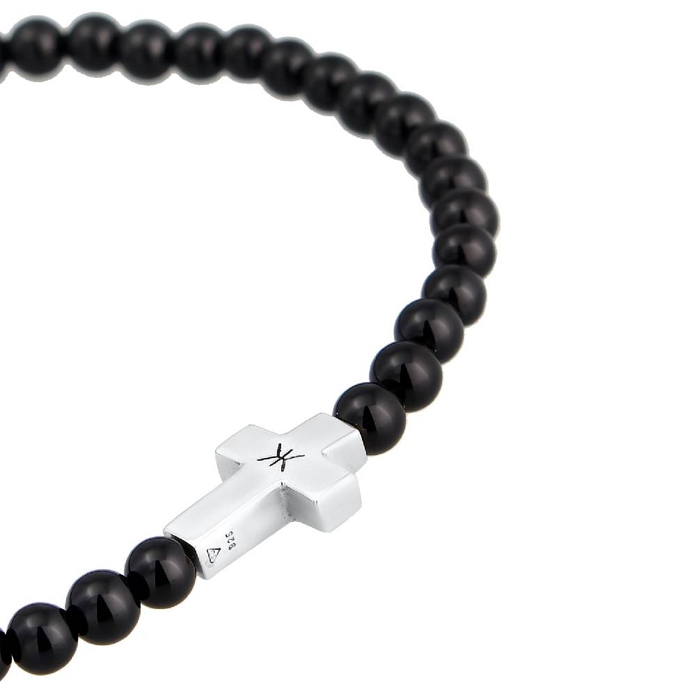 Kuzzoi Armband Kreuz | Onyx (Schwarz) Heißer Verkauf