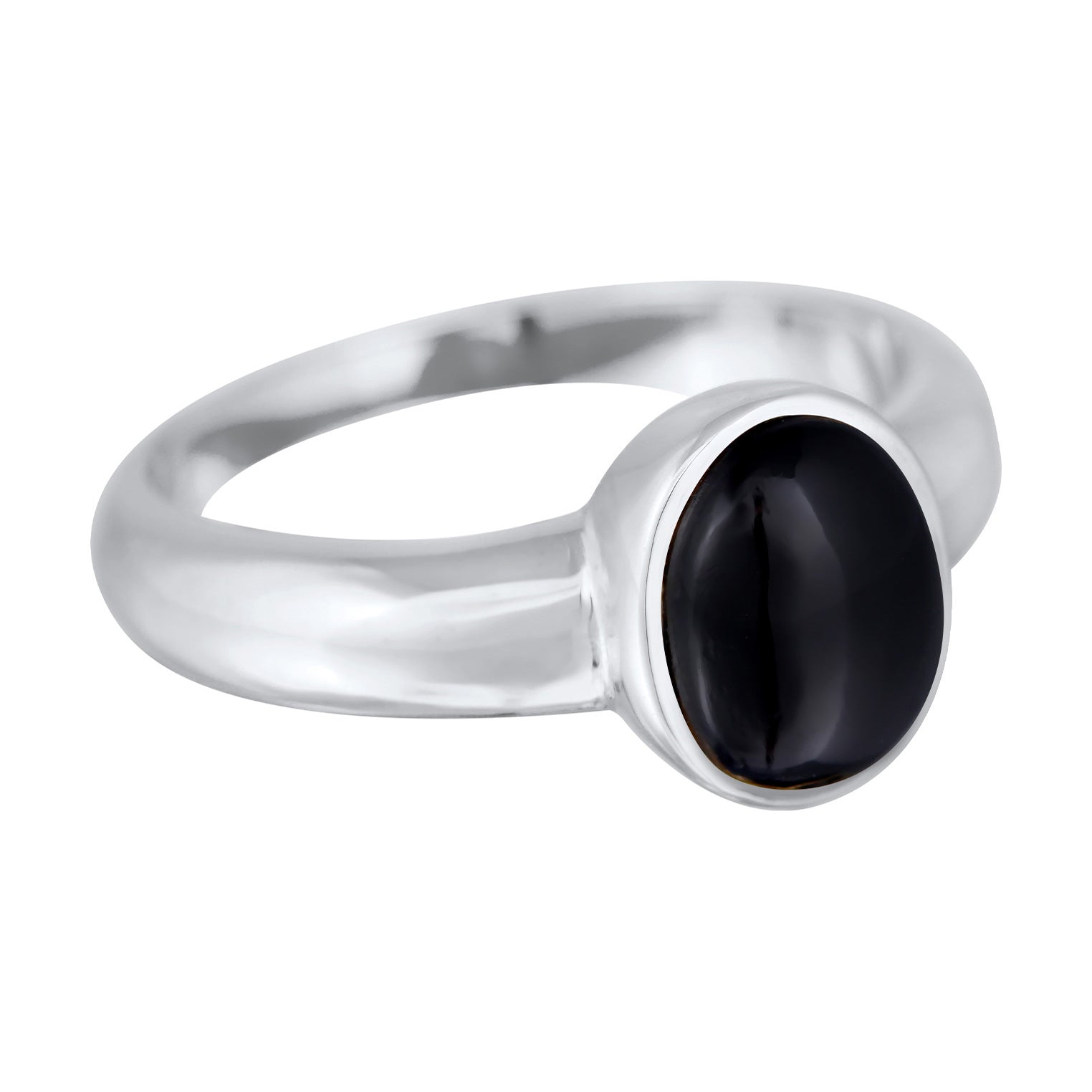 Kuzzoi Siegelring Oval | Onyx (Schwarz) Im Verkauf