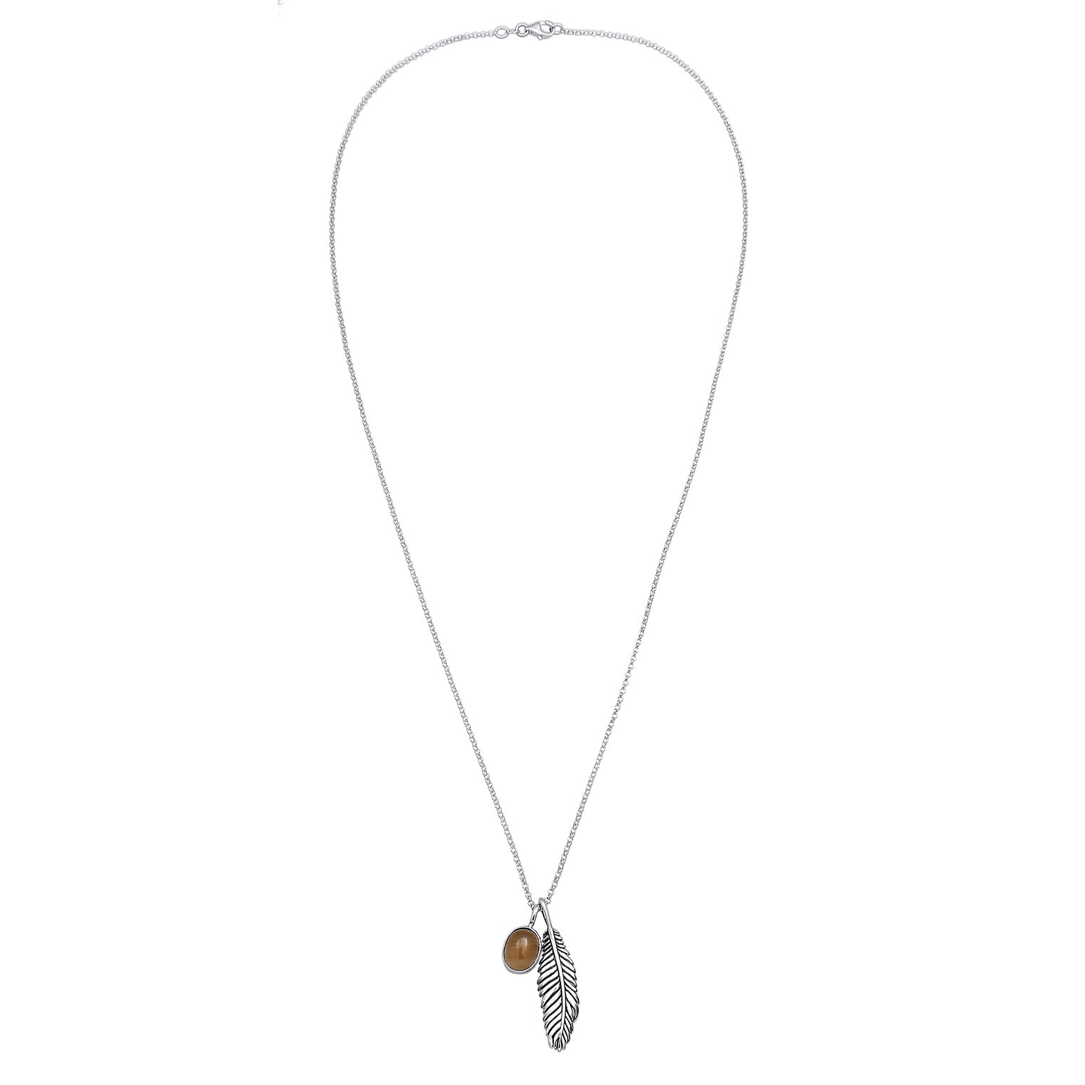 Kuzzoi Halskette Feder | Quarz (Braun) Verkauf
