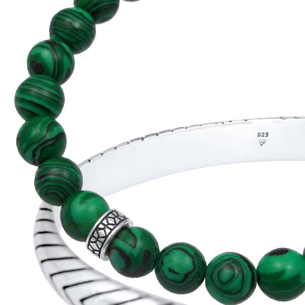 Kuzzoi Armbandset Armreif | Malachit (synth.) Saisonschlussverkauf