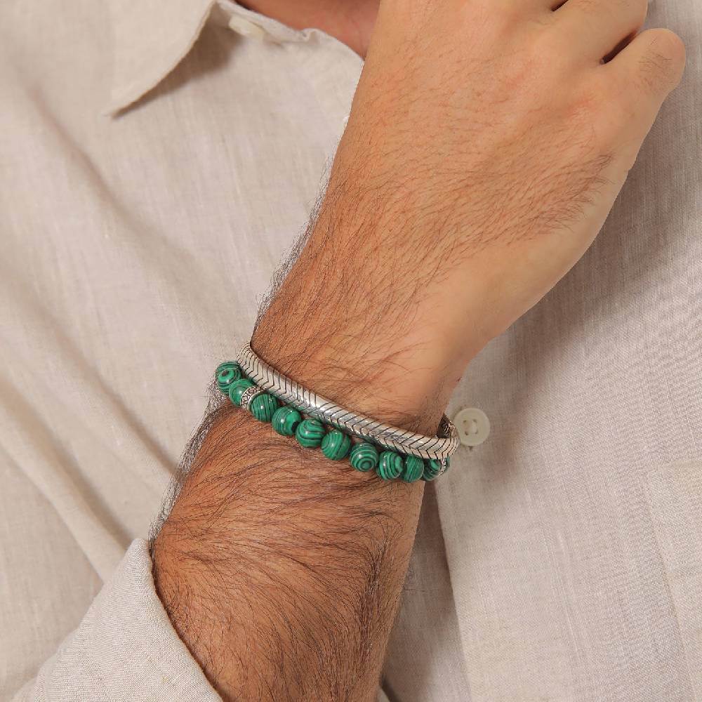 Kuzzoi Armbandset Armreif | Malachit (synth.) Saisonschlussverkauf