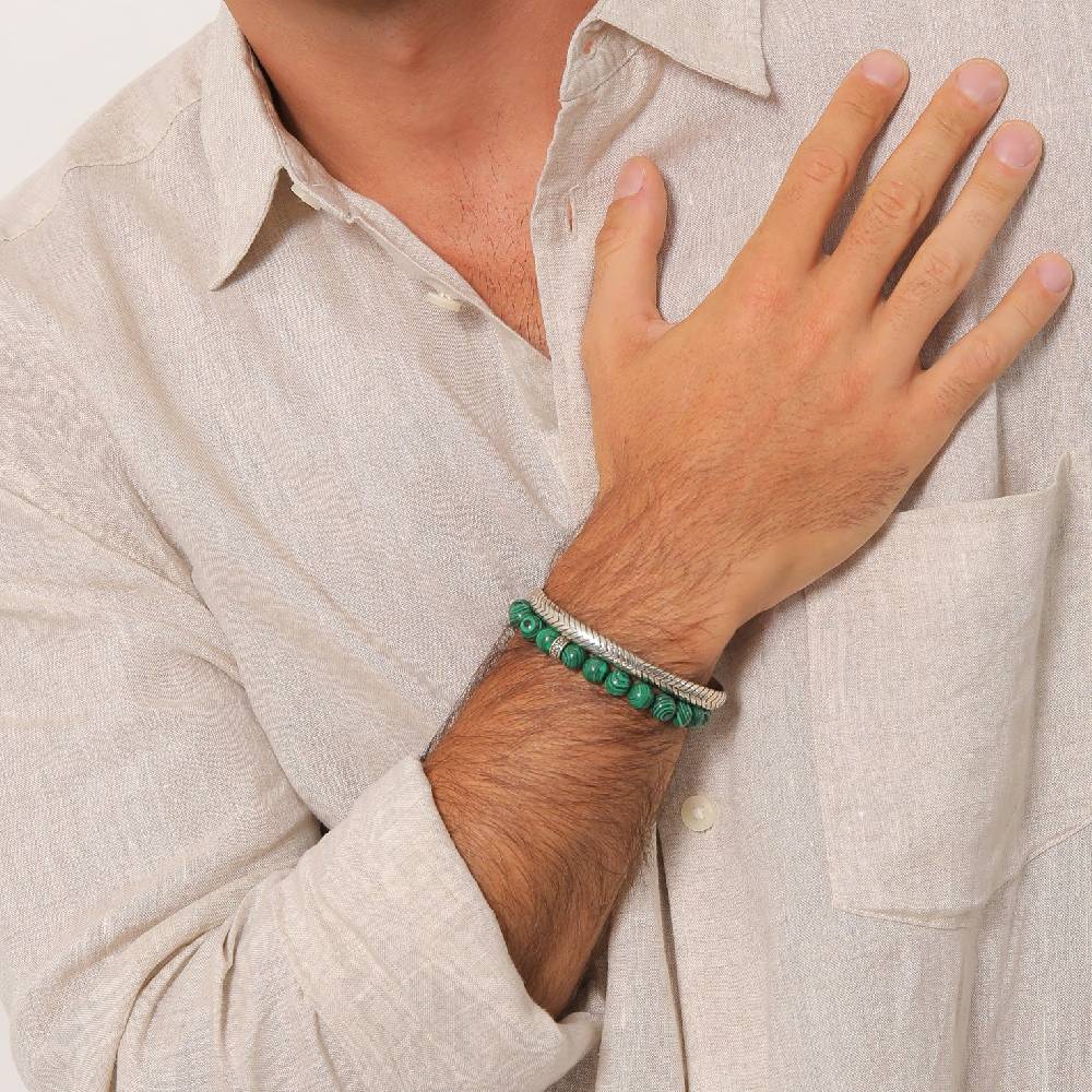 Kuzzoi Armbandset Armreif | Malachit (synth.) Saisonschlussverkauf