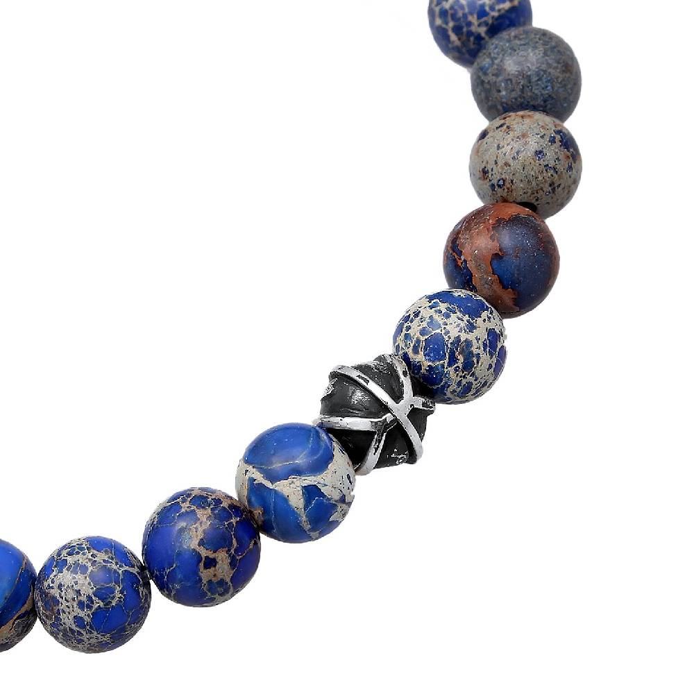 Kuzzoi Armband Kugeln | Achat (Blau) Heißer Verkauf