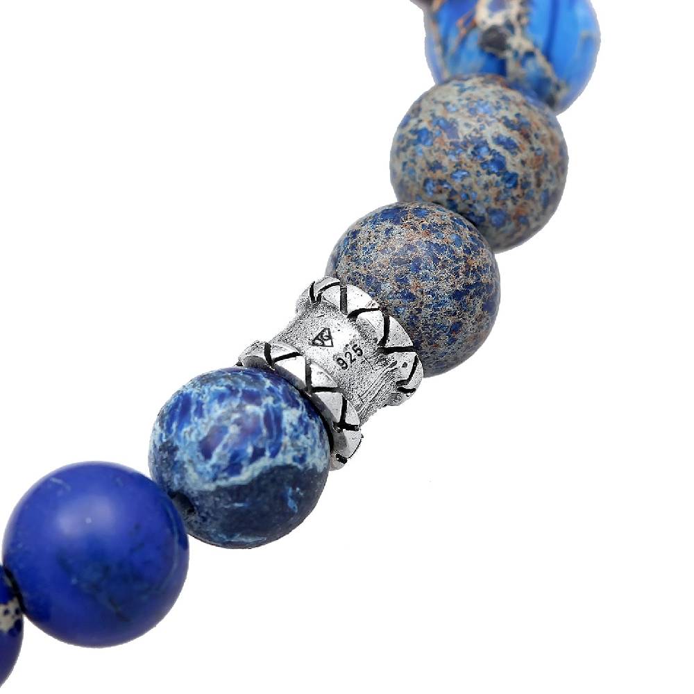 Kuzzoi Armband Kugeln | Achat (Blau) Heißer Verkauf