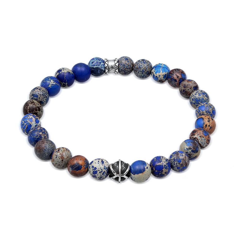 Kuzzoi Armband Kugeln | Achat (Blau) Heißer Verkauf