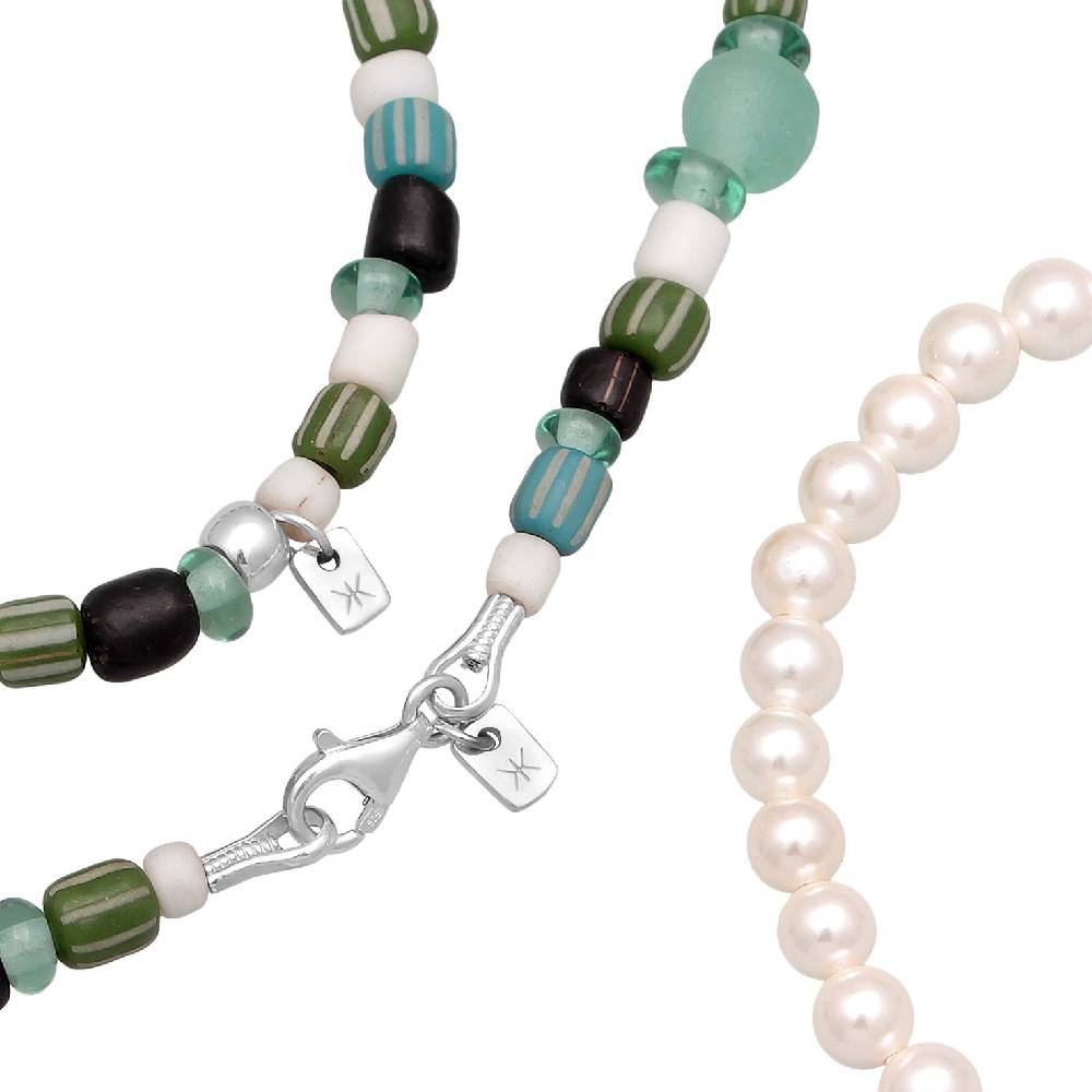 Kuzzoi Schmuckset Beads Boho | Muschelkernperlen 50% Rabatt für begrenzte Zeit