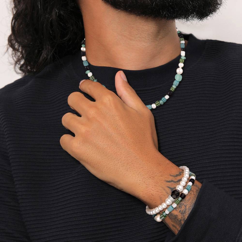 Kuzzoi Schmuckset Beads Boho | Muschelkernperlen 50% Rabatt für begrenzte Zeit