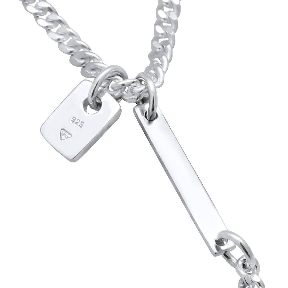 Kuzzoi Modische Y-Kette mit Barren 925 Silber 2025