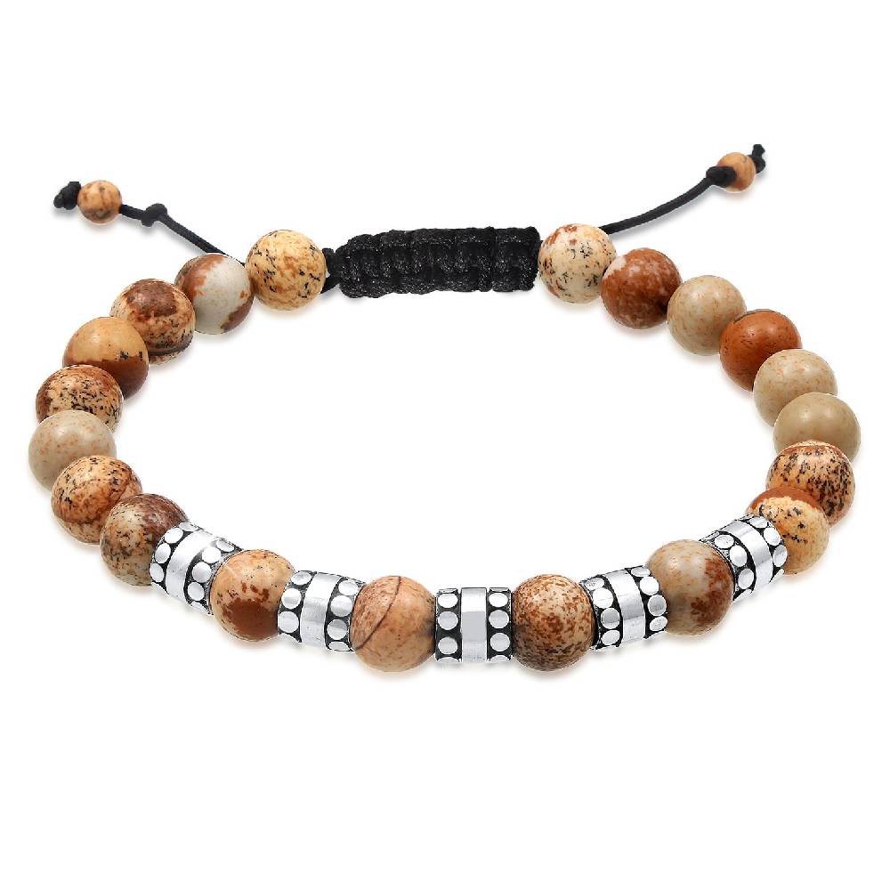 Kuzzoi Armband Kugeln | Achat (Braun) Blitzverkäufe