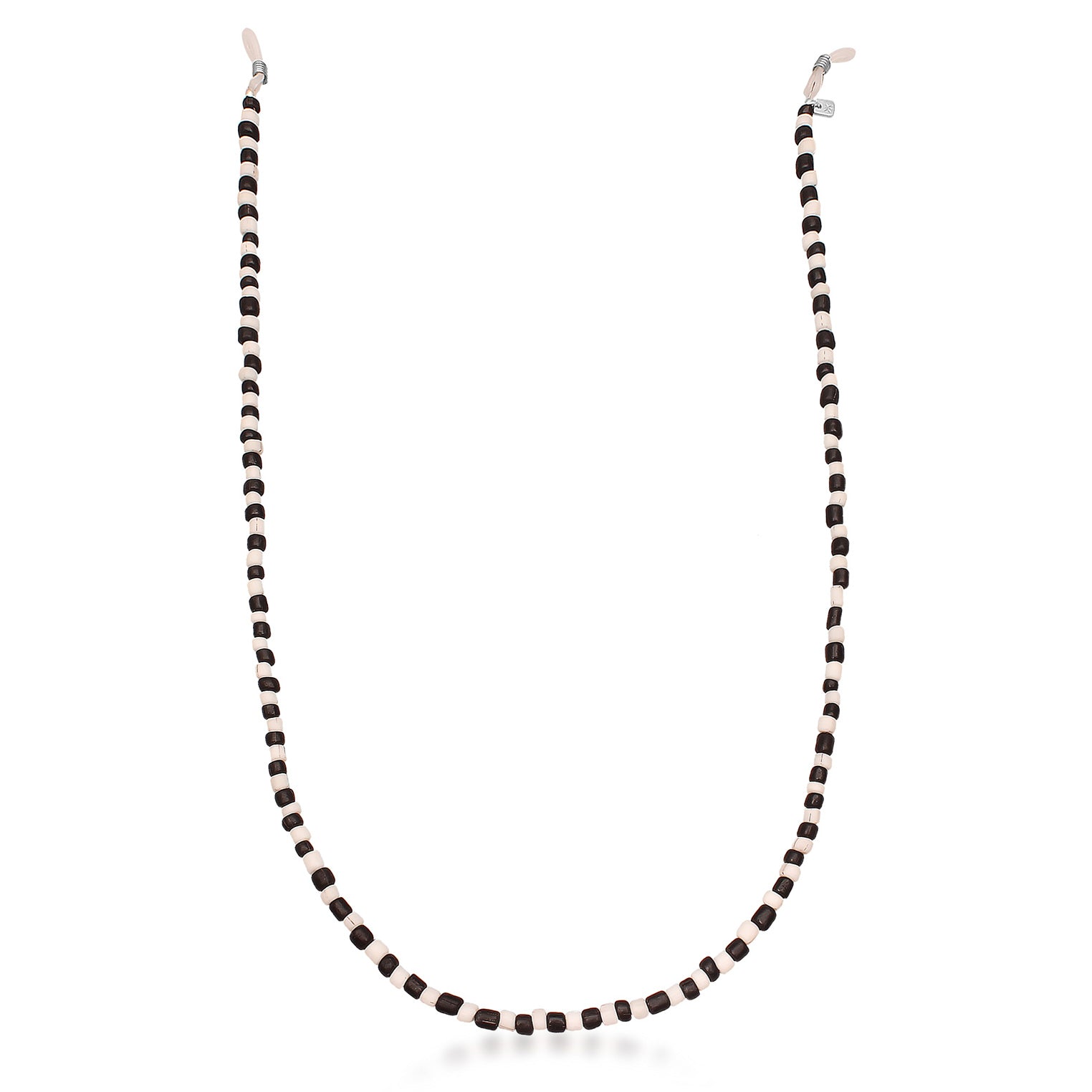 Kuzzoi Brillenkette Beads | Glas Perlen (Schwarz & Weiß) Große Rabatte