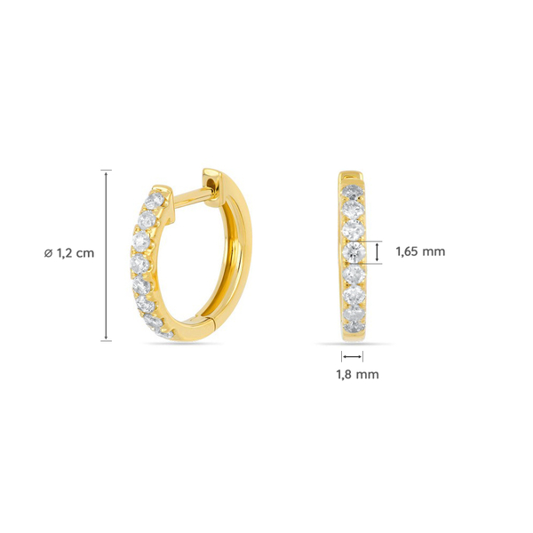 Leaf Jewelry Creole mit Diamanten, 18K Gelbgold Zeitlich begrenztes Angebot