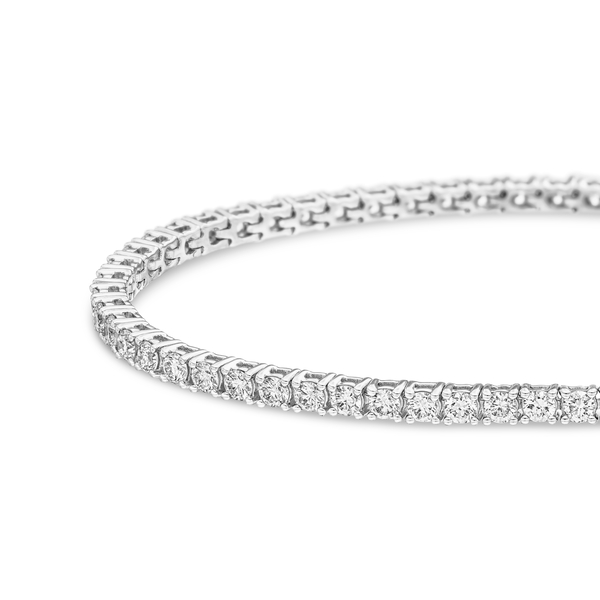 Leaf Jewelry Tennisarmband mit Diamanten, Weißgold, 3.42ct, 17.0cm Große Rabatte