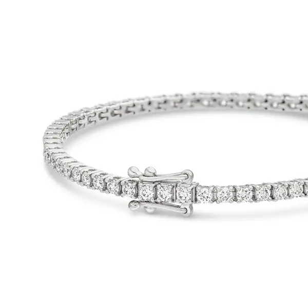 Leaf Jewelry Tennisarmband mit Diamanten, Weißgold, 3.42ct, 17.0cm Große Rabatte
