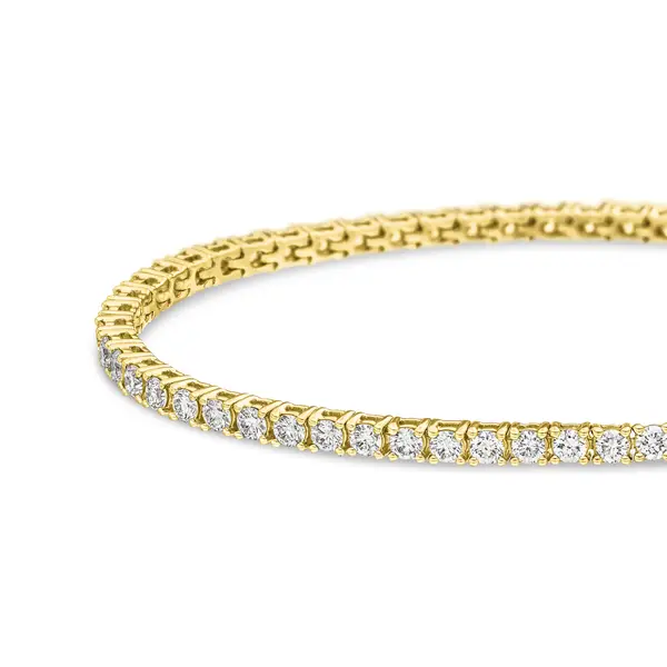 Leaf Jewelry Tennisarmband mit Diamanten, Gelbgold, 3.42ct, 17.0cm Saisonale Angebote