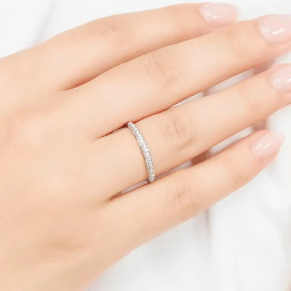 Leaf Jewelry Ring DAZZLE mit Diamanten, 14K Weißgold Räumungsverkauf