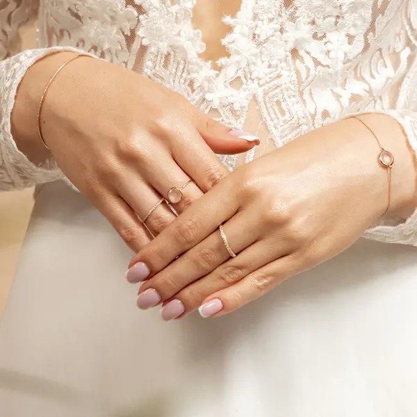 Leaf Jewelry Ring DAZZLE mit Diamanten, 14K Weißgold Räumungsverkauf
