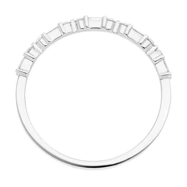 Leaf Jewelry Ring mit Baguette Diamanten, 14K Weißgold Tägliche Deals