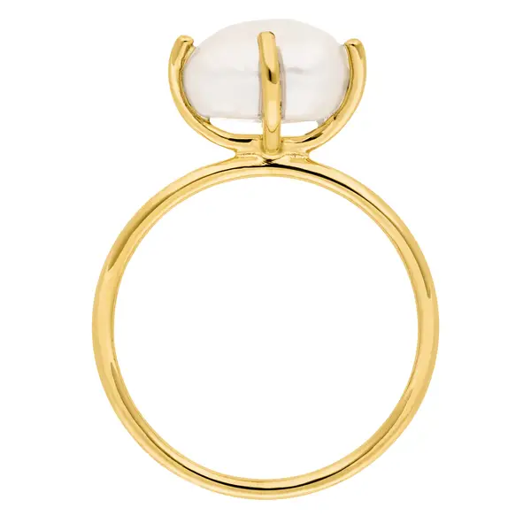 Leaf Jewelry Ring Barock Pearl, 14K Gelbgold Nur noch ein Tag übrig