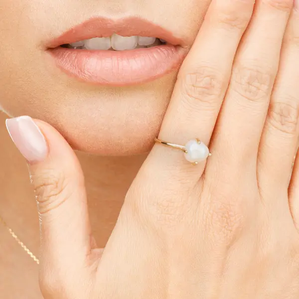 Leaf Jewelry Ring Barock Pearl, 14K Gelbgold Nur noch ein Tag übrig