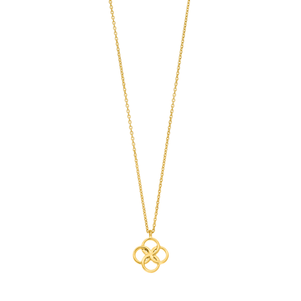 Leaf Jewelry Halskette Clover Charm, 18 K Gelbgold vergoldet Riesige Rabatte