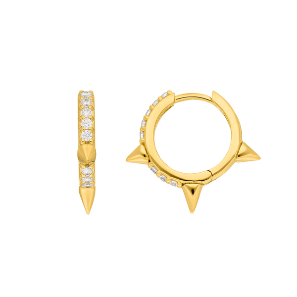 Leaf Jewelry Creole Triple Stud, 18 K Gelbgold vergoldet Black Friday Preise