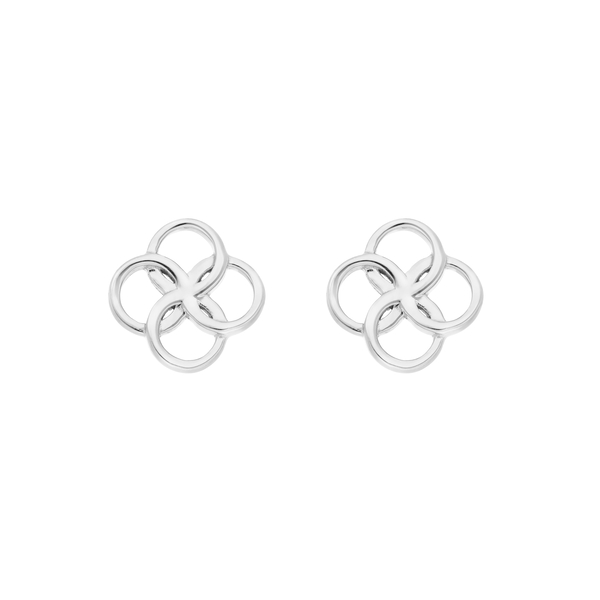 Leaf Jewelry Ohrstecker Clover Charm, 925 Sterlingsilber Im Verkauf