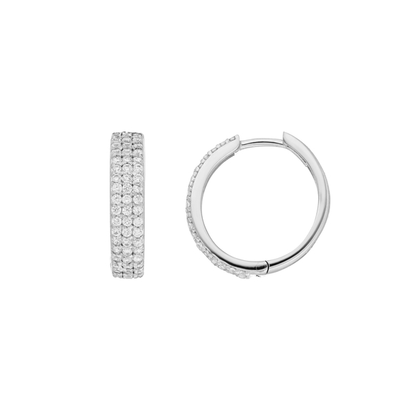 Leaf Jewelry Creole Shiny mit Zirkonia, 925 Sterlingsilber 2025