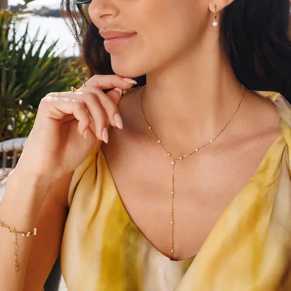 Leaf Jewelry Armkette Flying Pearls, 3-reihig, 18 K Gelbgold vergoldet Outlet