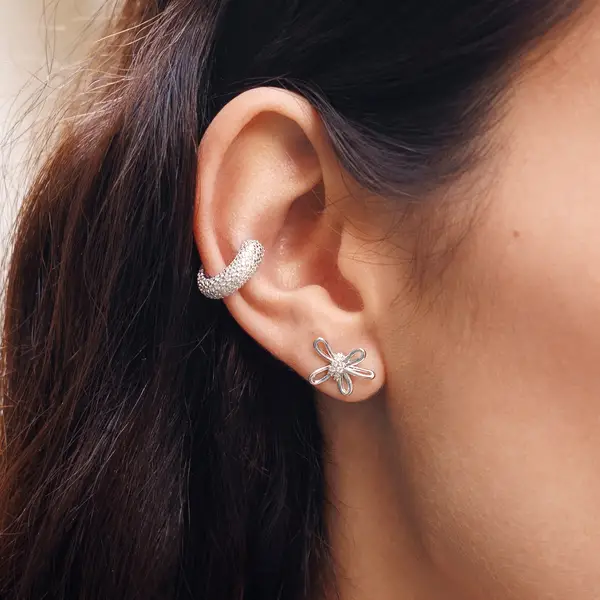 Leaf Jewelry Ohrstecker Blossom, klein, 925 Sterlingsilber im Angebot