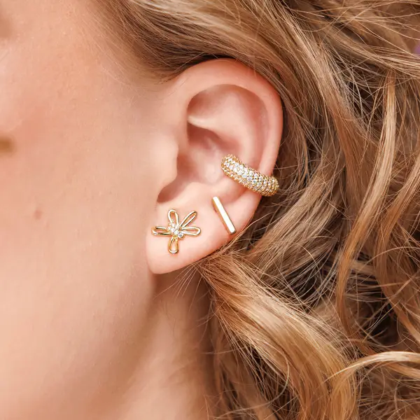 Leaf Jewelry Ohrstecker Blossom, klein, 925 Sterlingsilber im Angebot